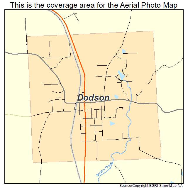 Dodson, LA location map 