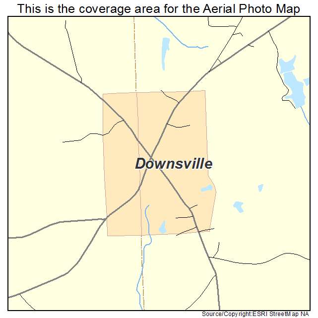 Downsville, LA location map 