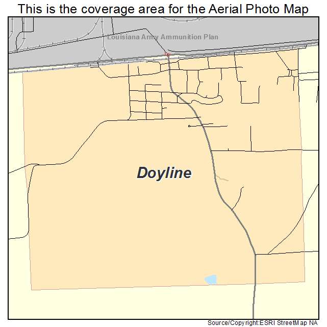 Doyline, LA location map 