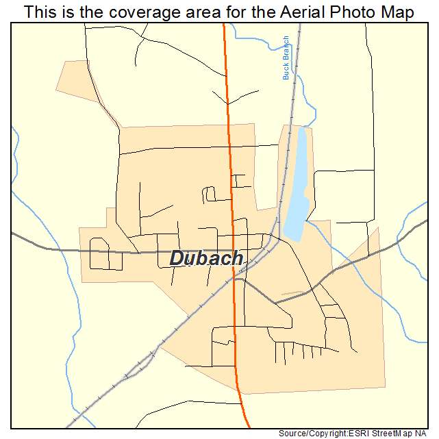 Dubach, LA location map 