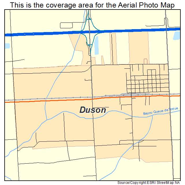 Duson, LA location map 