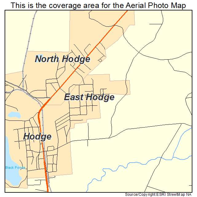 East Hodge, LA location map 