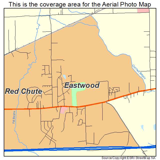 Eastwood, LA location map 