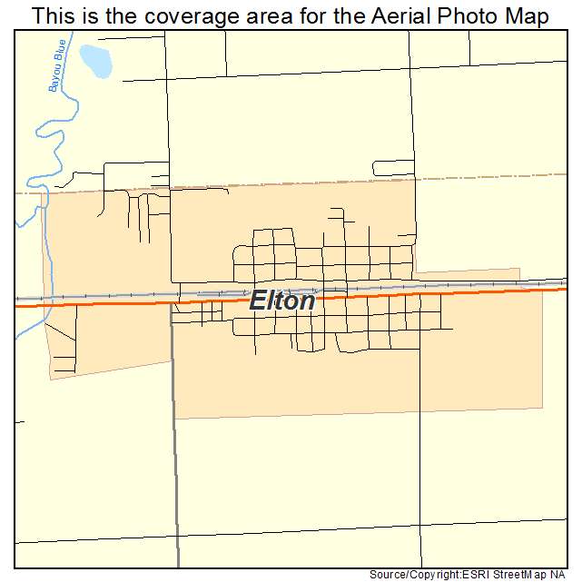 Elton, LA location map 