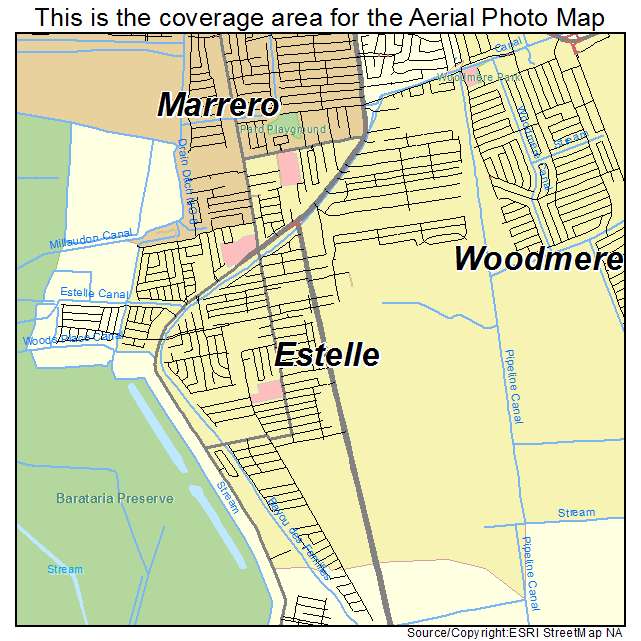 Estelle, LA location map 