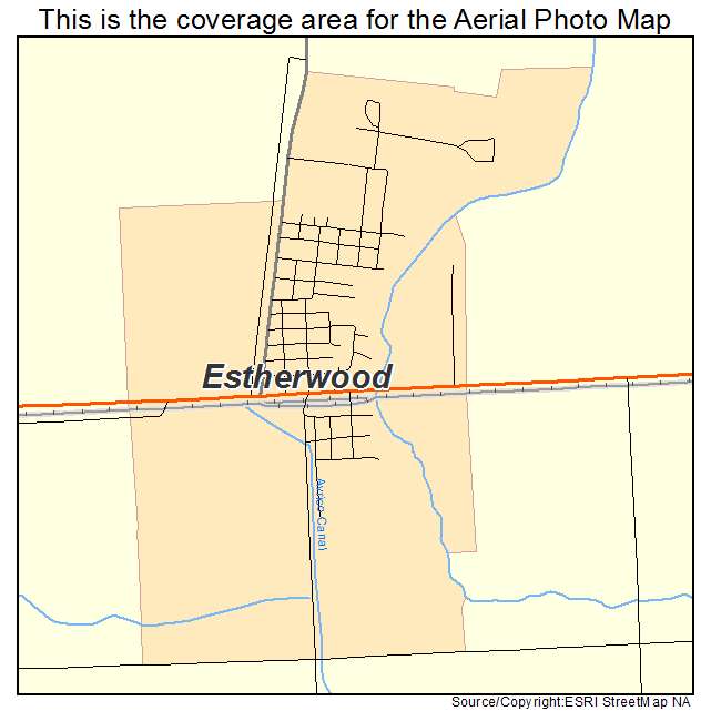 Estherwood, LA location map 
