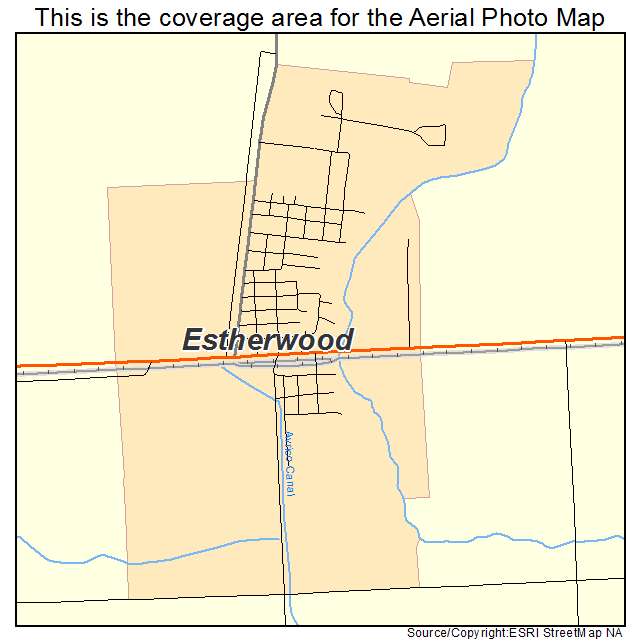 Aerial Photography Map of Estherwood, LA Louisiana