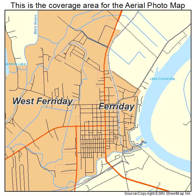 Ferriday, LA location map 