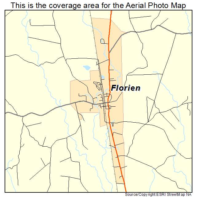 Florien, LA location map 