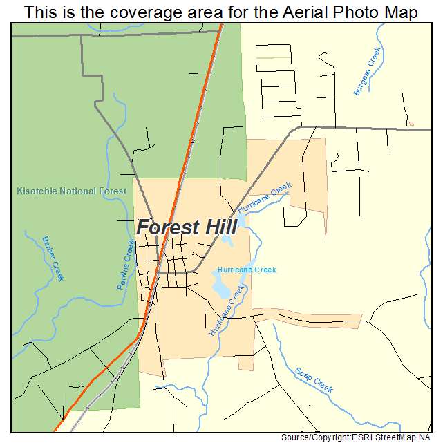 Forest Hill, LA location map 