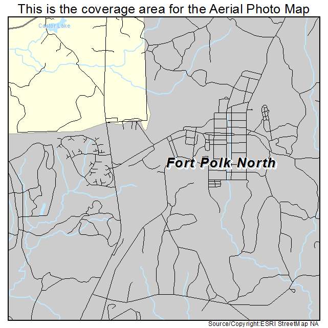 Fort Polk North, LA location map 