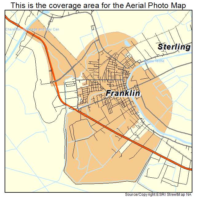 Franklin, LA location map 