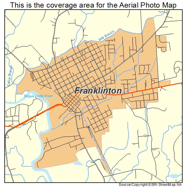 Franklinton, LA location map 
