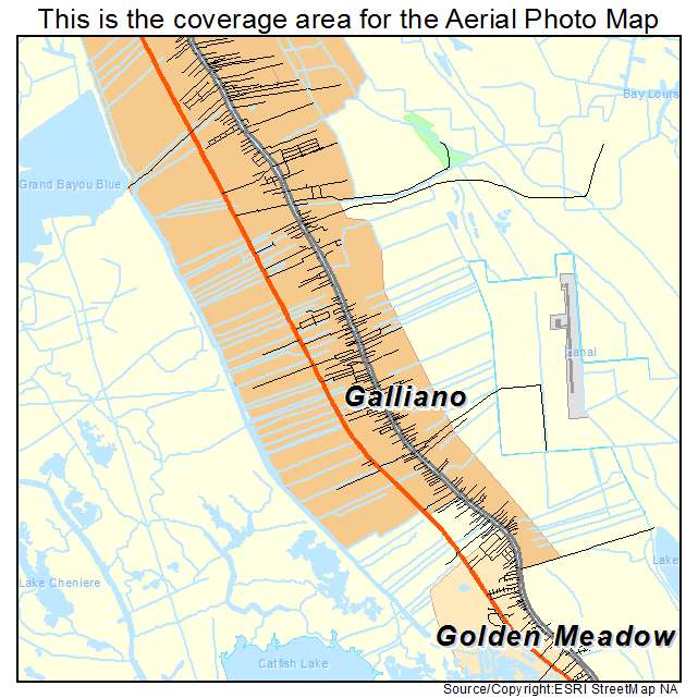 Galliano, LA location map 
