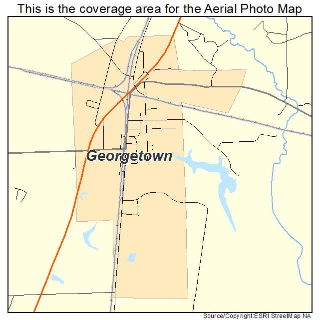 Georgetown, LA location map 
