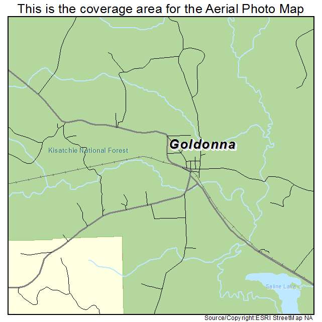 Goldonna, LA location map 