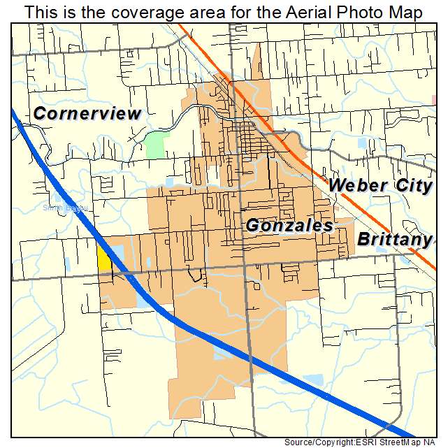 Gonzales, LA location map 