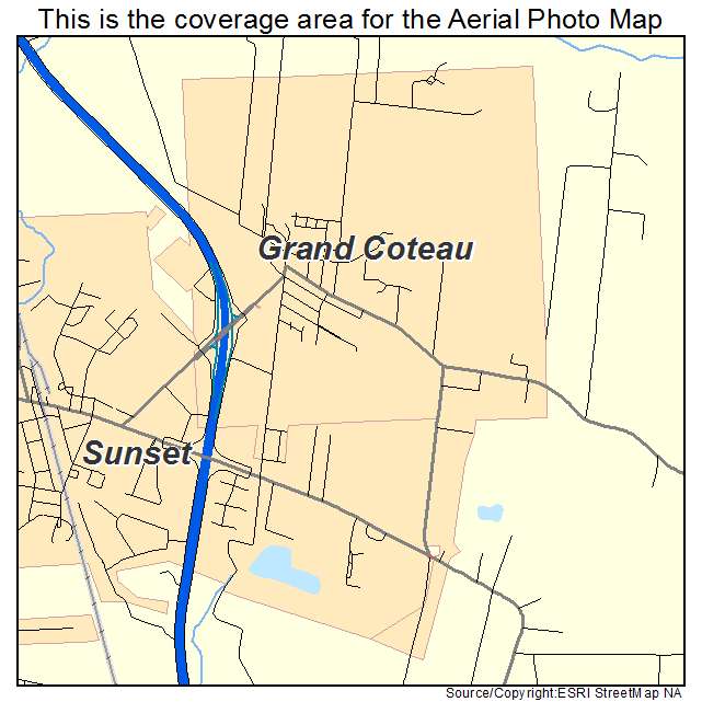 Grand Coteau, LA location map 