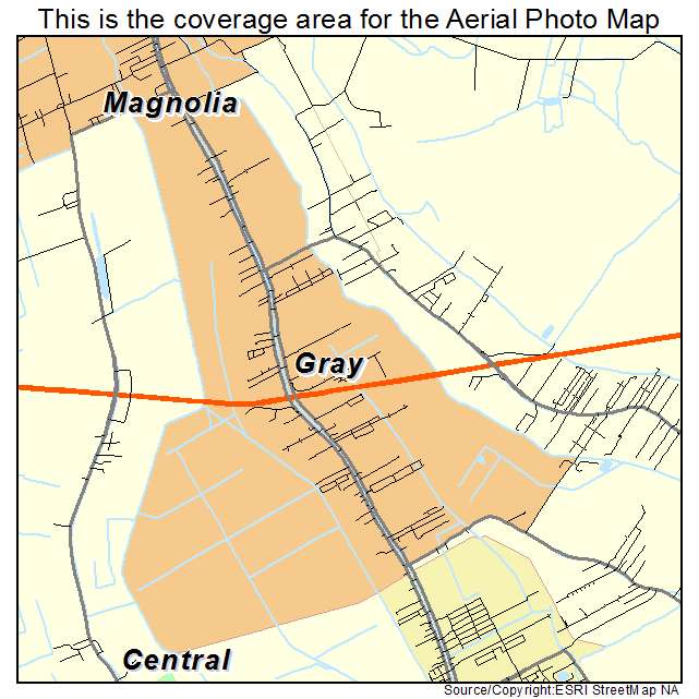 Gray, LA location map 