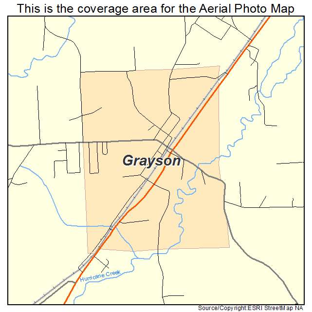Grayson, LA location map 