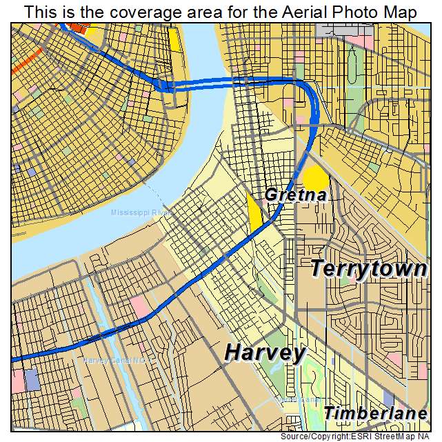 Gretna, LA location map 