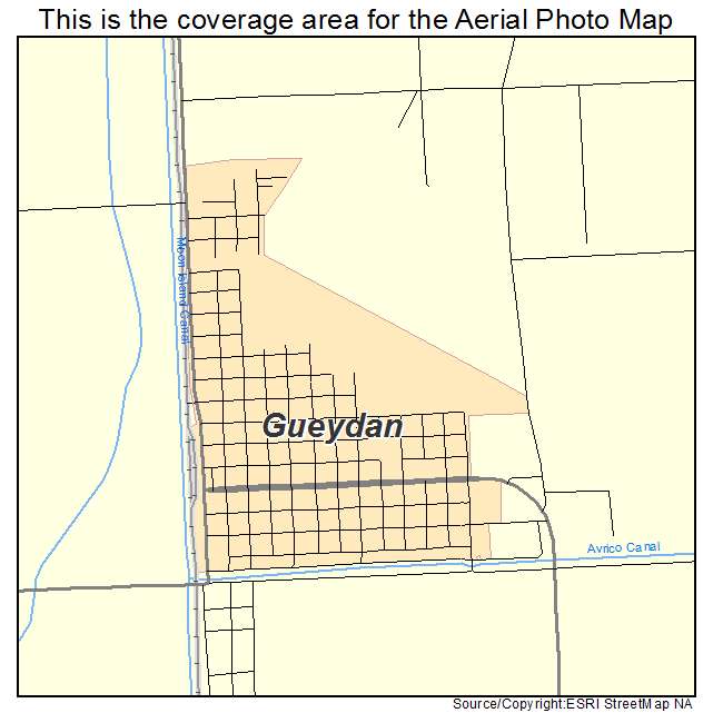 Gueydan, LA location map 