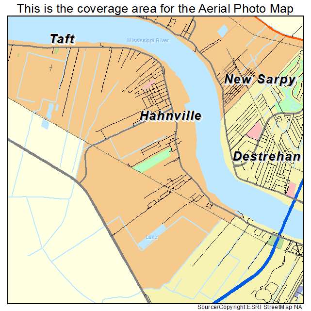 Hahnville, LA location map 