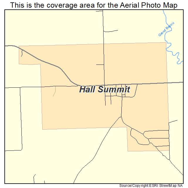 Hall Summit, LA location map 