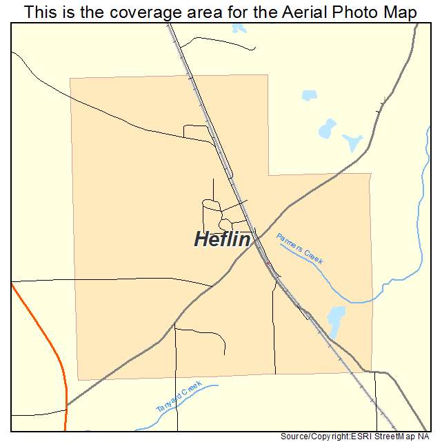 Heflin, LA location map 