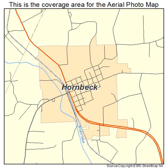 Hornbeck, LA location map 