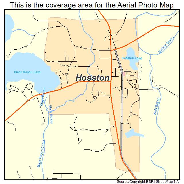 Hosston, LA location map 