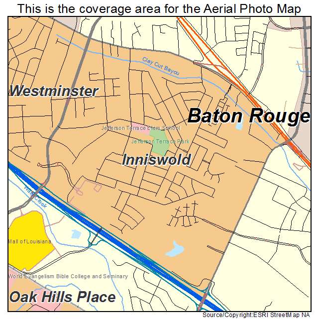 Inniswold, LA location map 