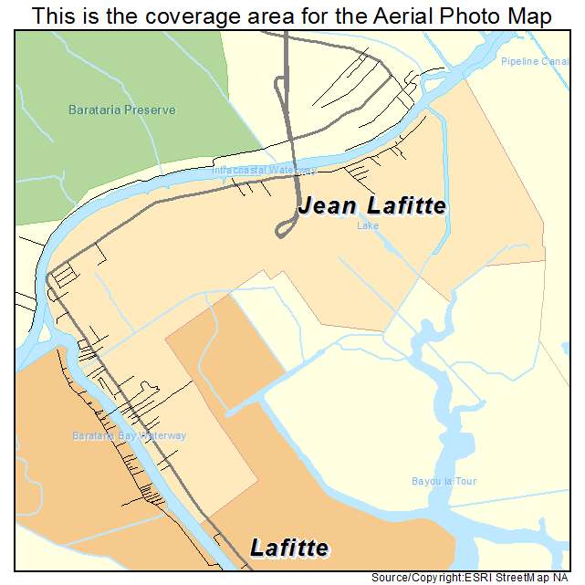 Jean Lafitte, LA location map 