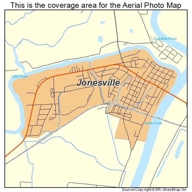 Jonesville, LA location map 