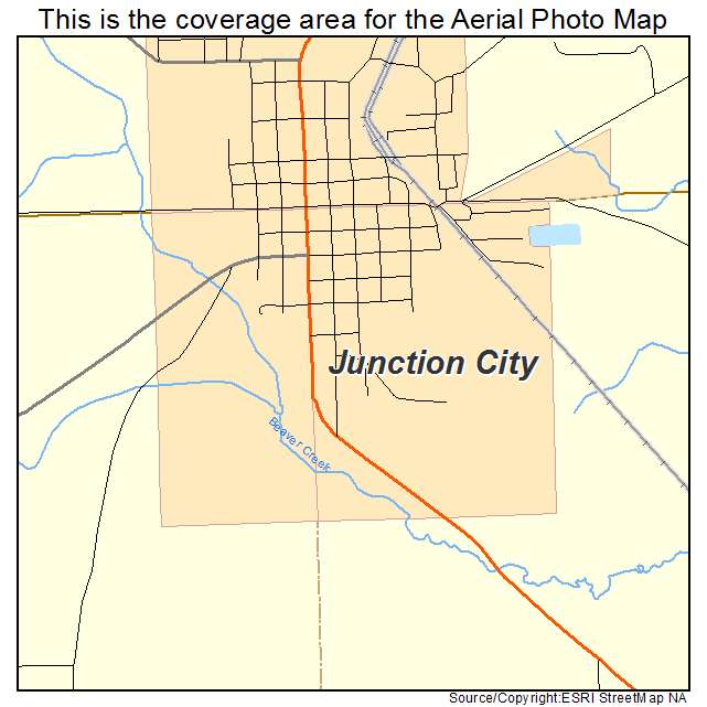 Junction City, LA location map 