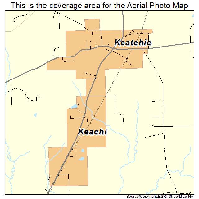 Keachi, LA location map 