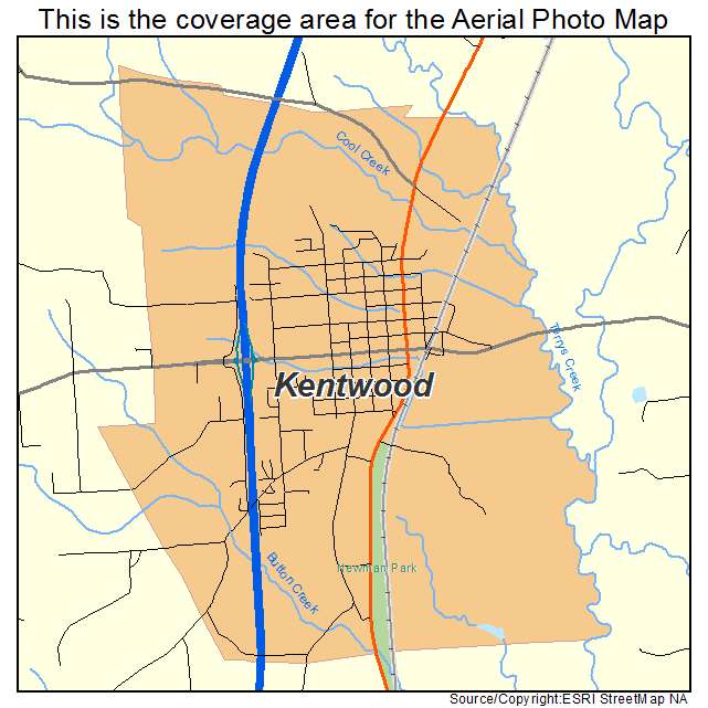Kentwood, LA location map 