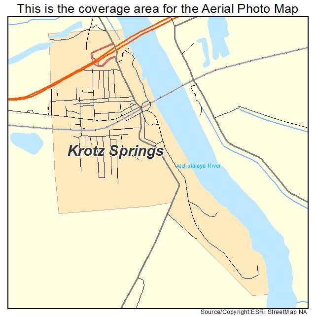 Krotz Springs, LA location map 