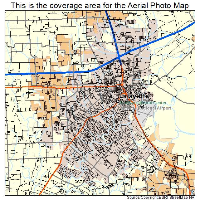 Lafayette, LA location map 