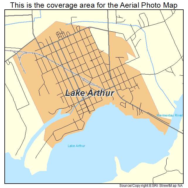Lake Arthur, LA location map 
