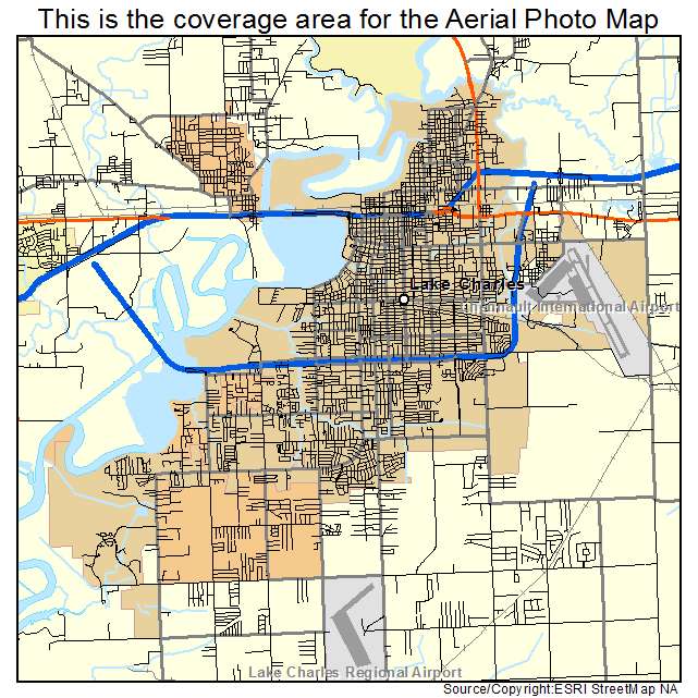 Lake Charles, LA location map 