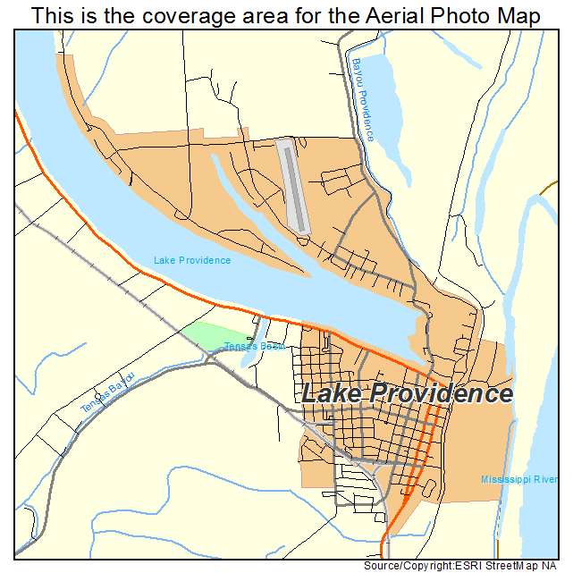 Lake Providence, LA location map 