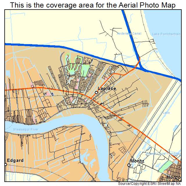 Laplace, LA location map 