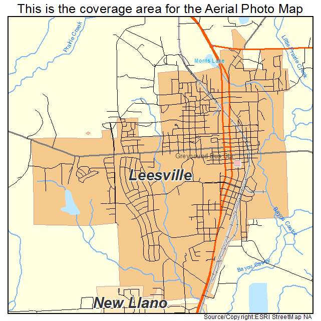 Leesville, LA location map 