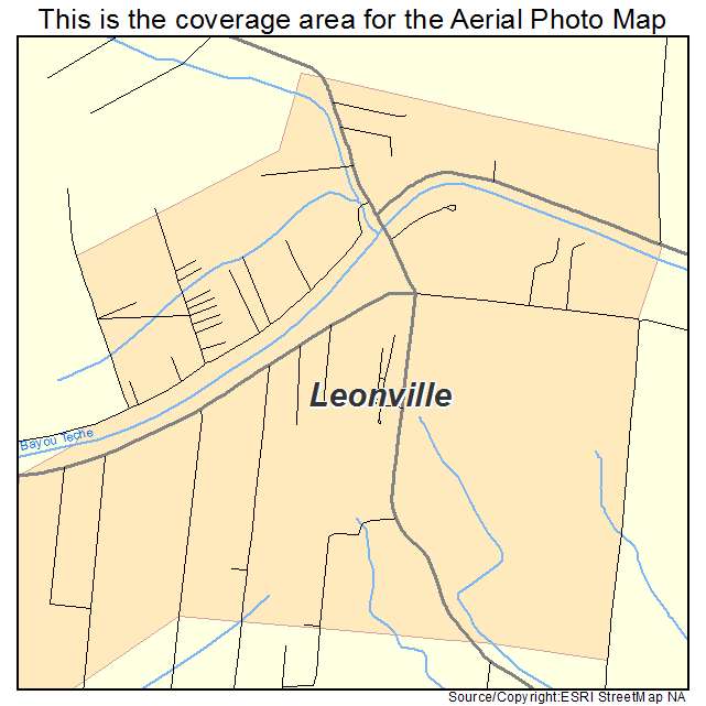 Leonville, LA location map 