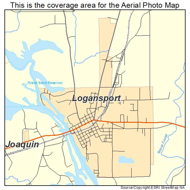 Logansport, LA location map 