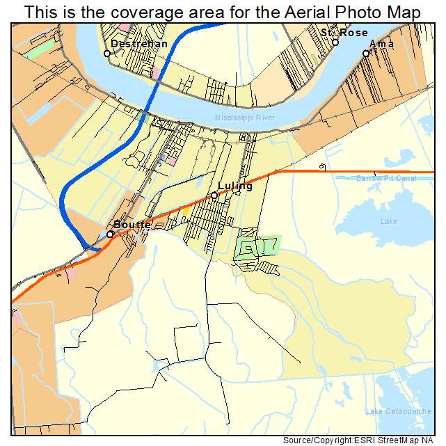 Luling, LA location map 