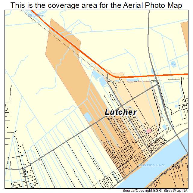 Lutcher, LA location map 