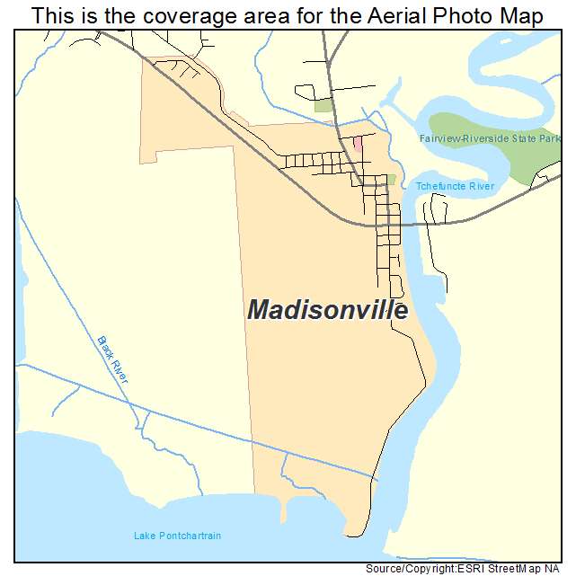 Madisonville, LA location map 