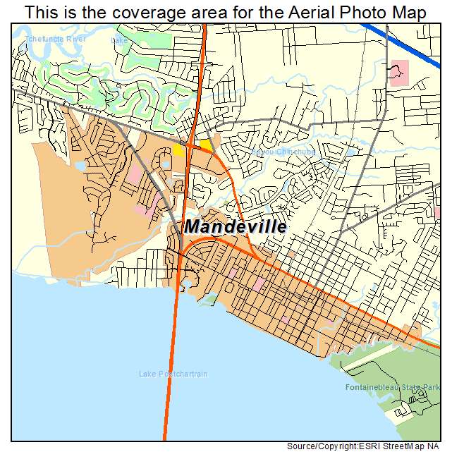Mandeville, LA location map 